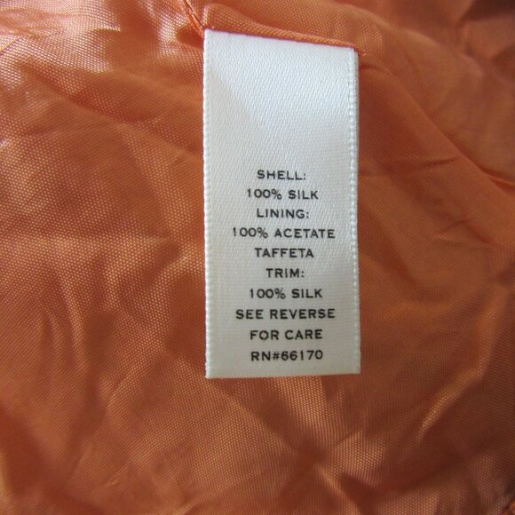 MOULINETTE SOEURS Orange Swans Silk Sweetheart Neck 4 Sleeveless Dress - Picture 6 of 6